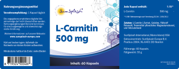 SunSplash L-Carnitin 500 mg