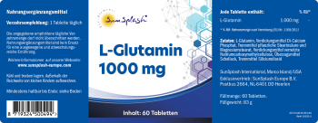 SunSplash L-Glutamin 1.000 mg