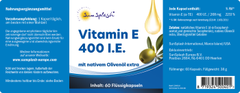 SunSplash Vitamin E 400 I.E.